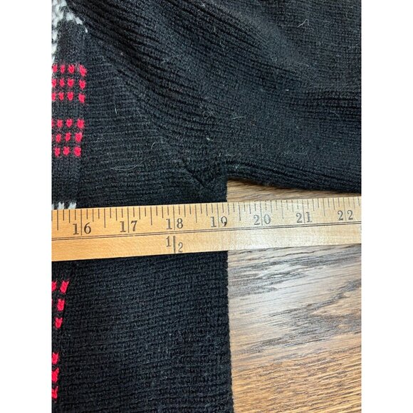 Pendleton Womens Black Red 100% Wool Plaid Cardigan Sweater - Picture 12 of 13
